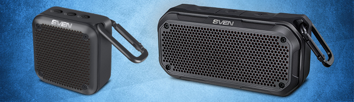 SVEN PS-88 and PS-240 all-weather TWS portable speakers: the rain stereo