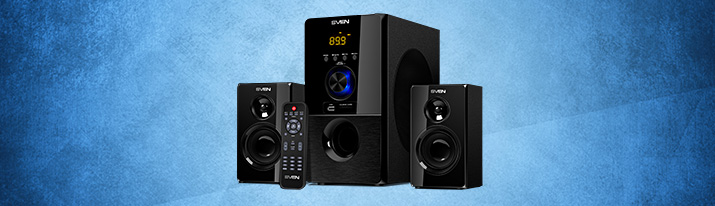 SVEN MS-2050 is a multifunctional speaker system with Bluetooth connectivity, USB/SD player, FM radio, display, remote control