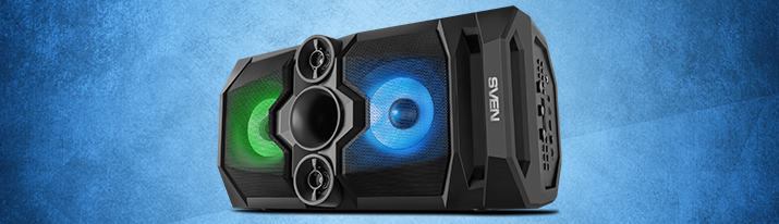 Multi-functional illuminated portable speaker system SVEN PS-650